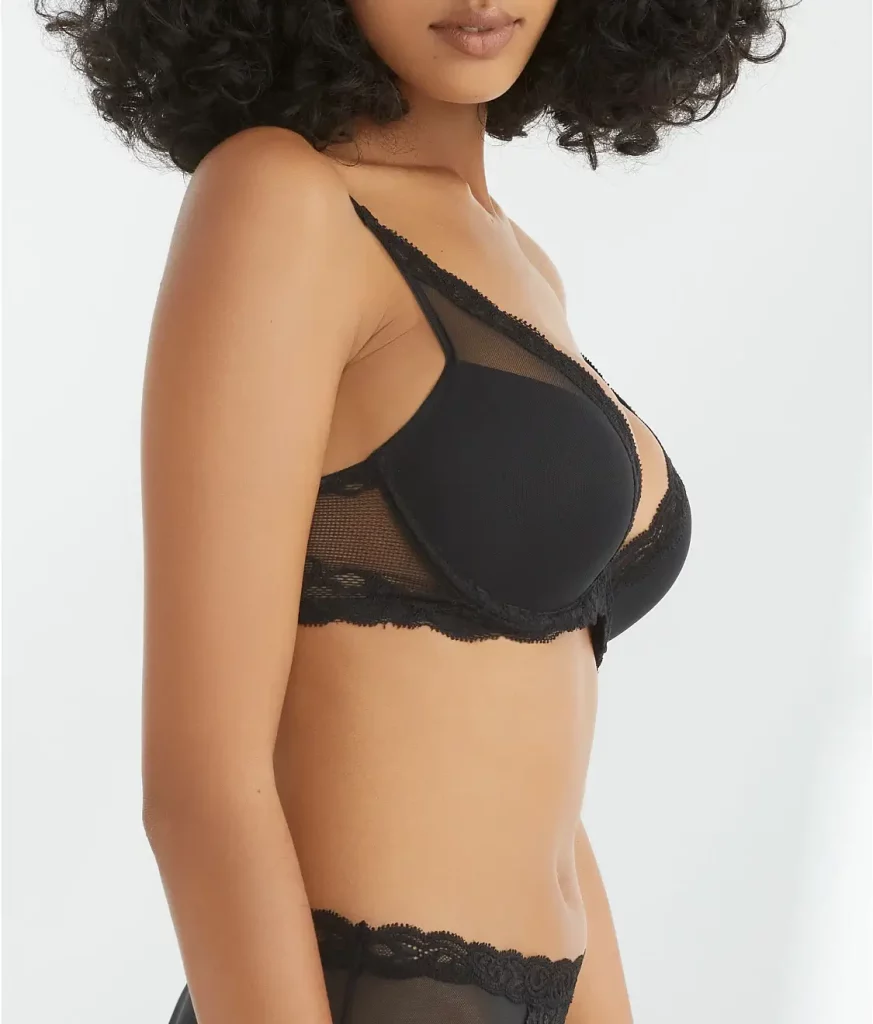 Natori Feathers Plunge Bra - another great bra for east west breasts